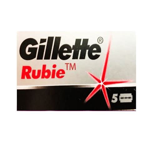 Gillette Rubie Platinum Stainless Steel Safety Razor Blades 5 Pack
