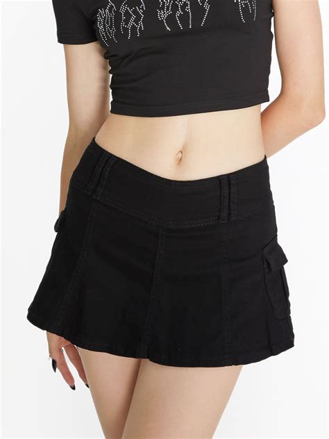 2022 Denim Skate Mini Skirt Black M In Mini Skirts Online Store Best