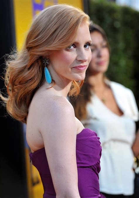 Jessica Chastain Long Curls Actress Jessica