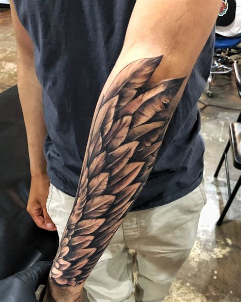 Angel Wings Tattoo Forearm Angle Wing Tattoos Wing Tattoo Arm Broken