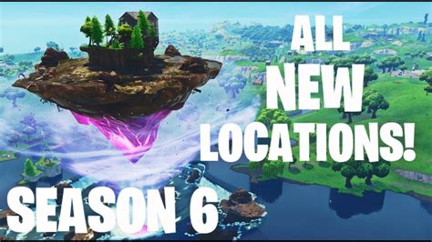 All New Fortnite Season 6 Locations And Pois Youtube