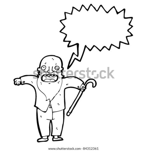 Cartoon Angry Old Man Stock Vector Royalty Free 84312361 Shutterstock