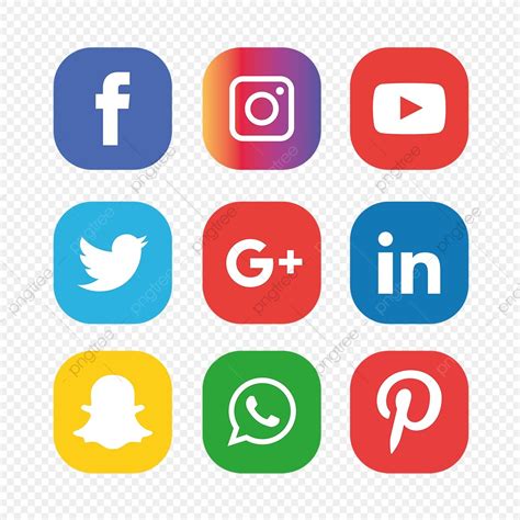 Set Social Media Vector Design Images Social Media Icons Set Social