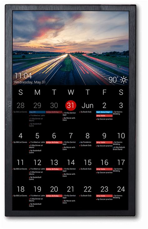 Dakboard A Customizable Display For Your Photos Calendar News