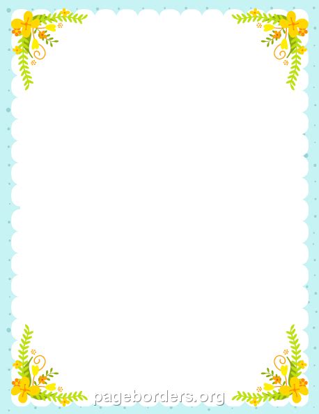 Yellow Flower Border Clip Art Page Border And Vector Graphics