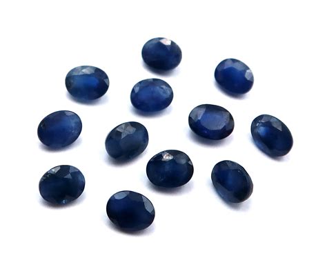 Natural Blue Sapphire Faceted Oval 12pcs65cts4 5mm Etsy Uk