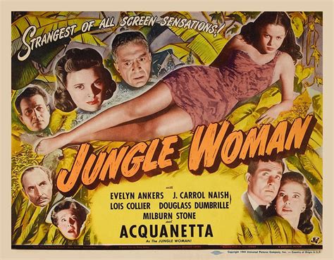 Jungle Woman Universal Women Poster Lobby Cards Comic Book Cover