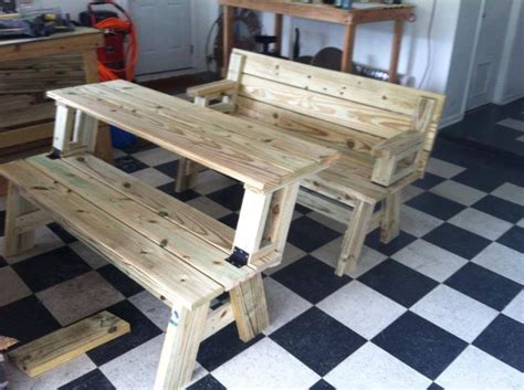 convertible bench picnic table plans  woodworking