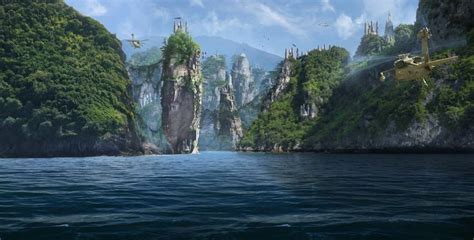 The Island By Edit Ballai Matte Painting 2d Fantasy World