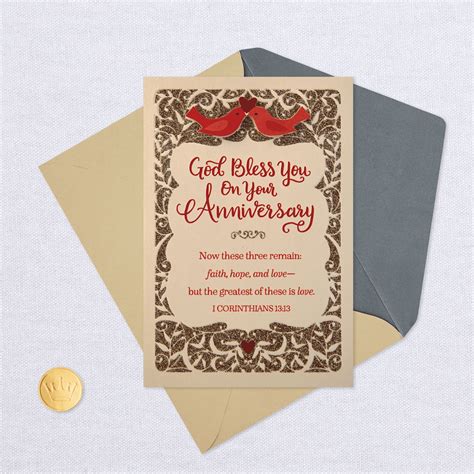 God Bless You On Your Anniversary Religious Anniversary Card Greeting