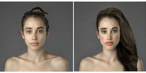 woman gets 25 photoshop makeovers to fit worldwide ideals of beauty
