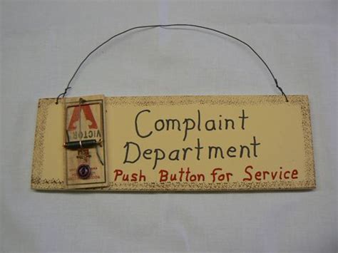 Complaint Department Sign Can I Hang One Of These At Work Hmmm