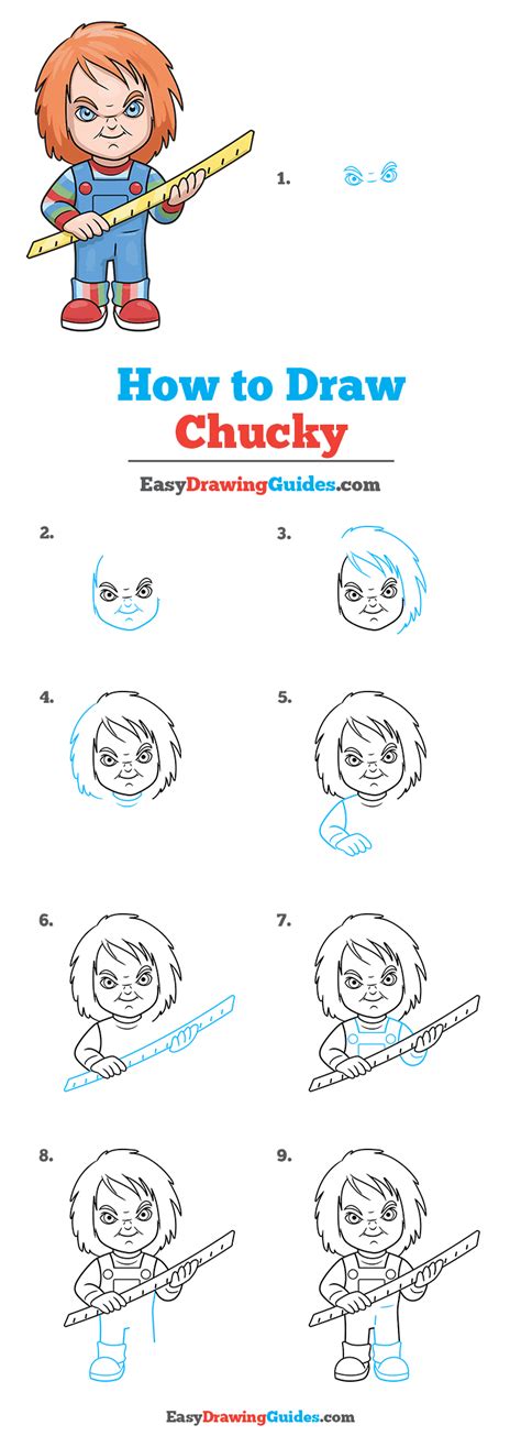 How To Draw Chucky Really Easy Drawing Tutorial