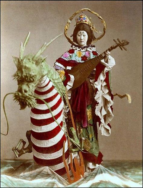 THE GODDESS OF BENZAITEN A Heavily Costumed Geisha In The Studio