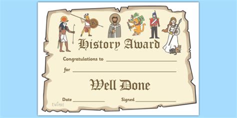 History Award Certificate