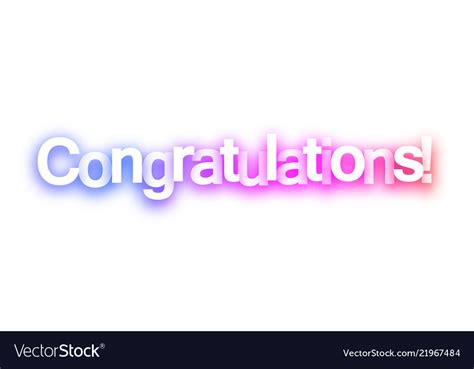 Pink Congratulations Sign On White Background Vector Image