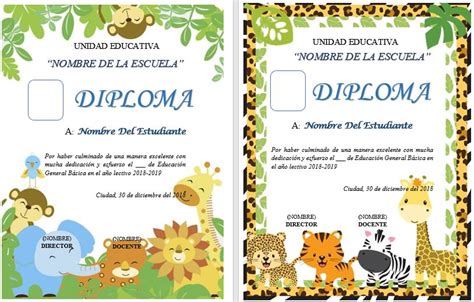 Plantillas De Diplomas Gratis Editables En Word Ayuda Docente