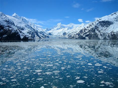 1920x1200 Wallpaper Glacier Bay Alaska Lake Water Snow Mountain
