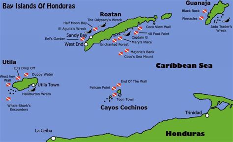 Mapa Insular De Honduras Mapa De Honduras