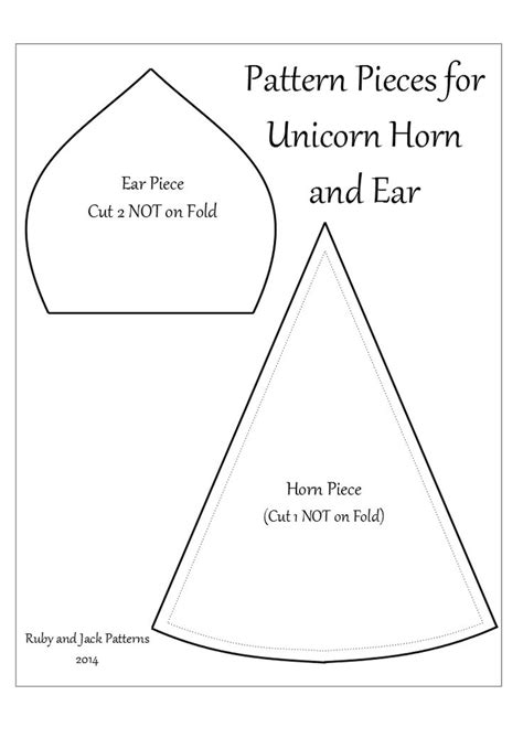 Free Printable Unicorn Horn And Ears Template