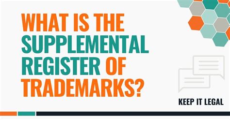 What Is The Supplemental Register Of Trademarks David Lizerbram
