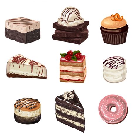 Hausgemachte kuchen herzhafte kuchen blechkuchen kuchen rezepte kuchen ideen dessert ideen nachtisch essen essen und trinken cupcake kuchen. Köstliche kuchen | Kostenlose Vektor
