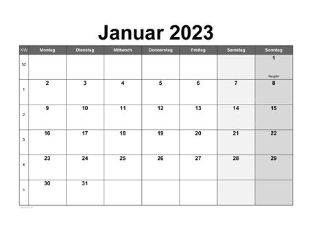 Kalender Januar 2024 Zum Ausdrucken Pdf Xls Png