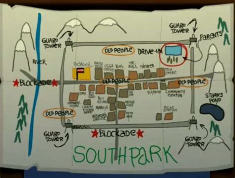 Map Of South Park Circa 2003 Rsouthpark