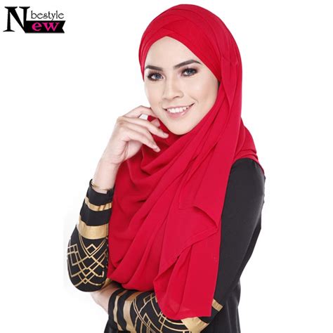 new muslim jersey scarf plain cotton head wrap turban solid maxi abaya kaftan hijab arab islamic