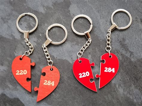 Amicable Numbers Pair Of Keyrings Maths Gear Mathematical