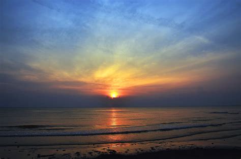 Free Picture Sunrise Sky Cloud Sun Dawn Water Beach Sea Ocean