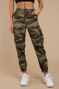 Damenmode Size 6 8 Camouflage Army Print Khaki Green Trousers 26 Quot W 30 Quot L