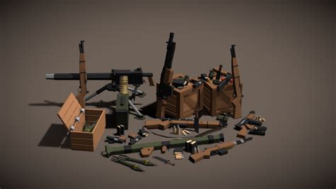 Ww2 Weapons Pack Download Free 3d Model By Iedalton 818f841 Sketchfab