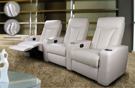 Such merchandise is available in White Leatherette Home Theater Recliners w/Adjustable ...
