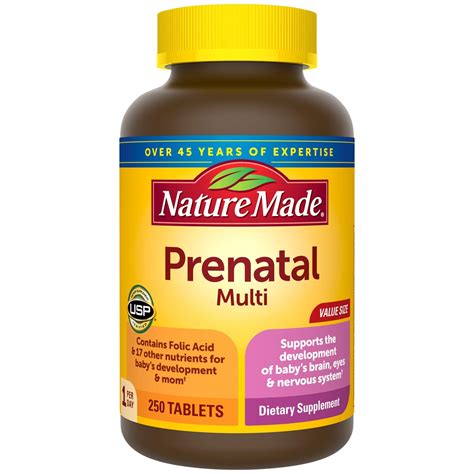 Buy Nature Made Prenatal Multi 250 S Folic 17 Prenatal S And Minerals