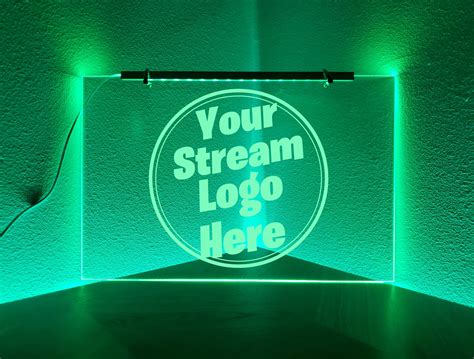 Custom Wall Hanging Led Sign With Engraved Acrylic Panel For Etsy