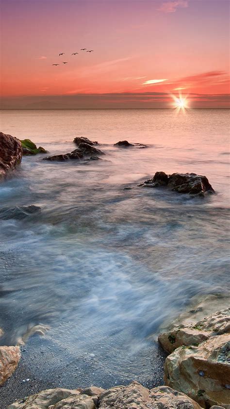 Beautiful Horizon Sunset Iphone Wallpapers Free Download