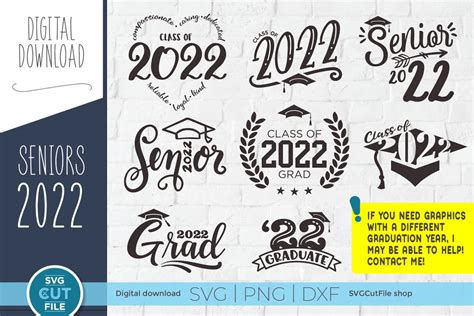 Class Of 2022 Svg Bundle Senior Bundle Svg 2022 Grad Svg Graduation