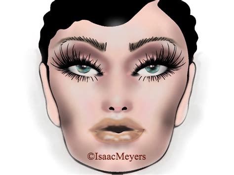 pin by isaac meyers makeup artist on face chart of the day by isaac meyers face chart