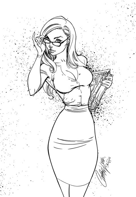 Alice The Librarian Inks By J Skipper On DeviantArt