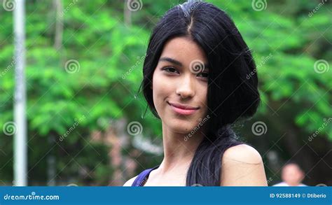 Happy Latina Person Stock Image Image Of Positive Female 92588149