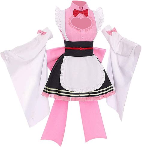 Anime Kanroji Mitsuri Maid Cosplay Costume Outfit Kimono