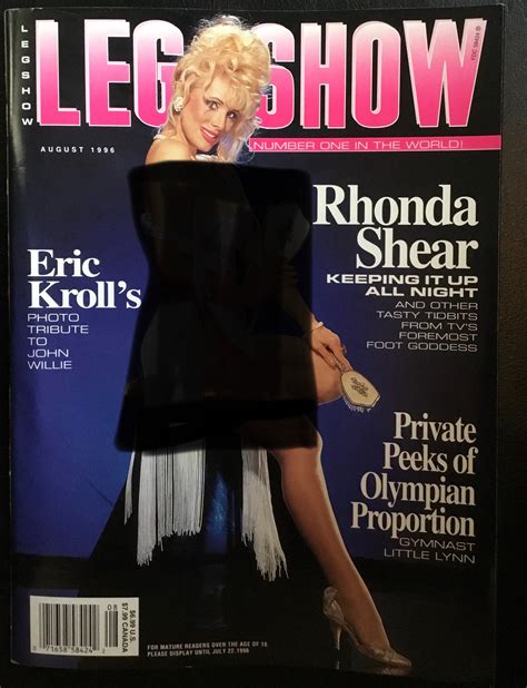 Leg Show Magazine Rhonda Shear August 1996 Etsy