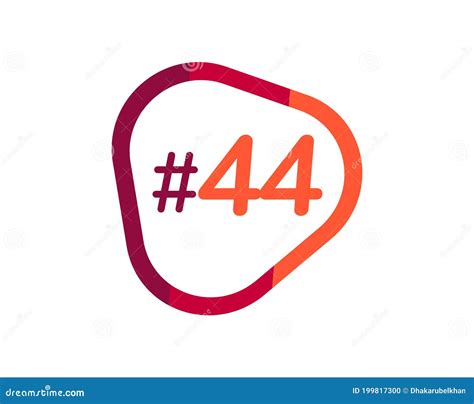Number 44 Image Design 44 Logos Stock Vector Illustration Of