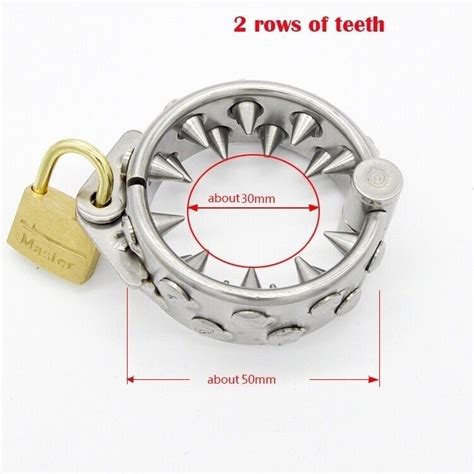 Spiked Ball Stretcher Cock Ring Metal Chastity Device Ring Lock Enhancer Scrotum Ebay