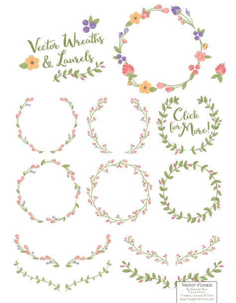 Download Simple floral wreath clipart collection - Cliparts World 2019