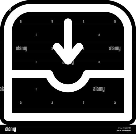 Inbox Icon Black Vector Illustration Stock Vector Image And Art Alamy