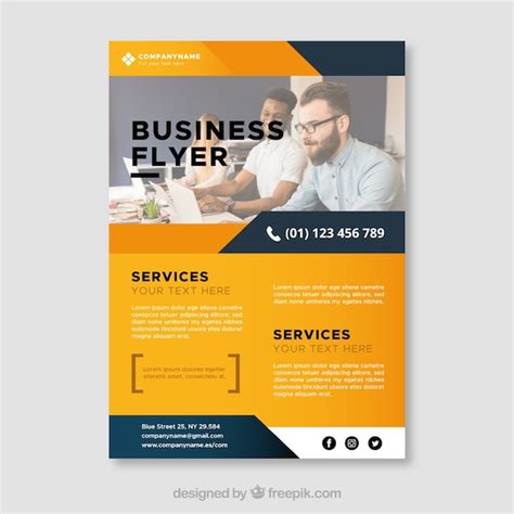Free Vector Yellow Business Flyer Template