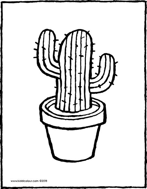 Cactus Line Drawing Free Download On Clipartmag