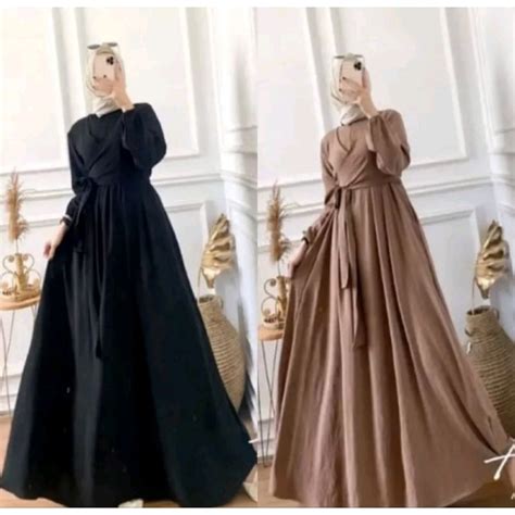 Jual Gamis Alleta Gown Crinkle Airflow Terbaru 2023 Dress Alleta Gown